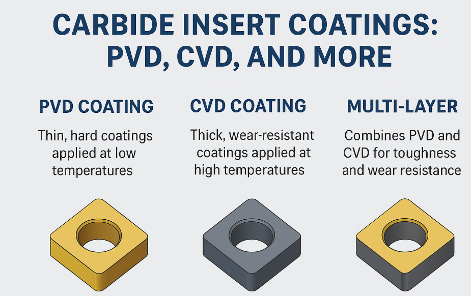 A Guide to Carbide Insert Coatings: PVD, CVD, and More