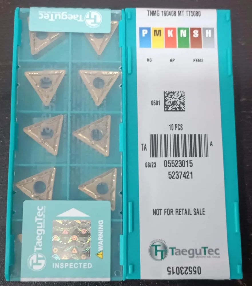 TaeguTec TNMG 160408-MT TT5080 Insert – High Wear Resistance