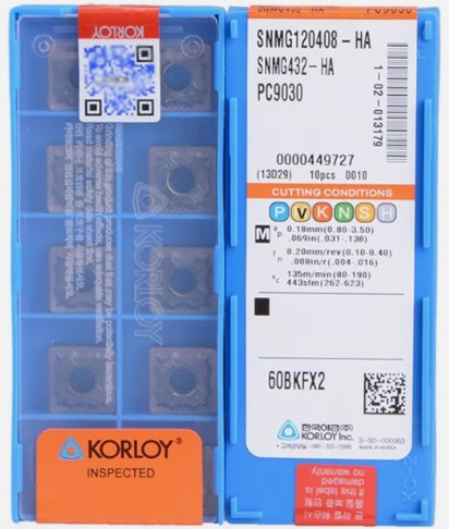 Korloy SNMG120408-HA PC9030
