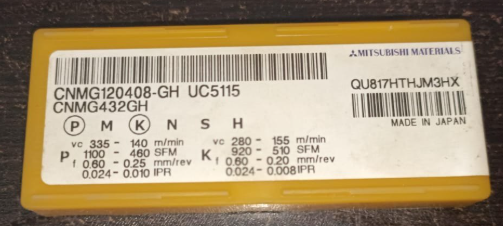 Mitsubishi CNMG120408 UC5115