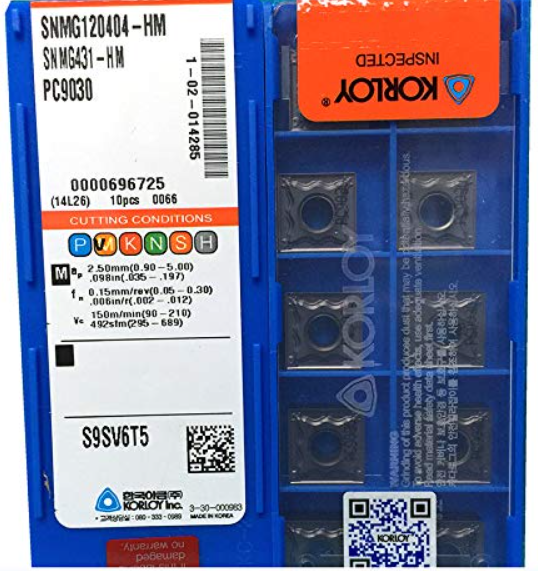 Korloy SNMG120404-HM PC9030