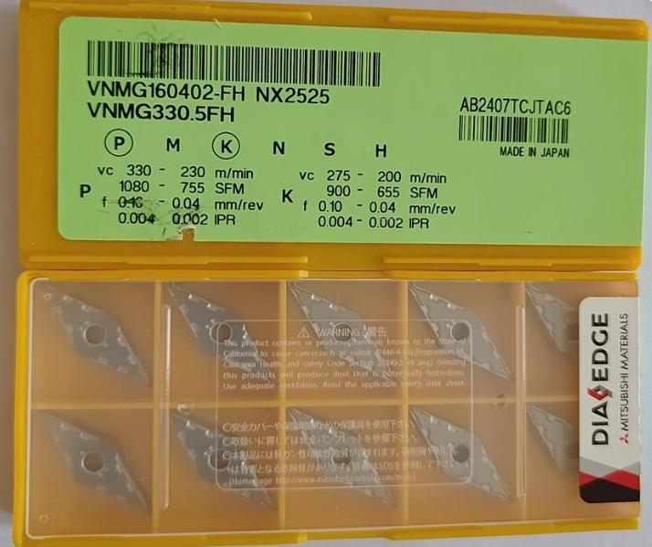 Mitsubishi VNMG160402-FH NX2525