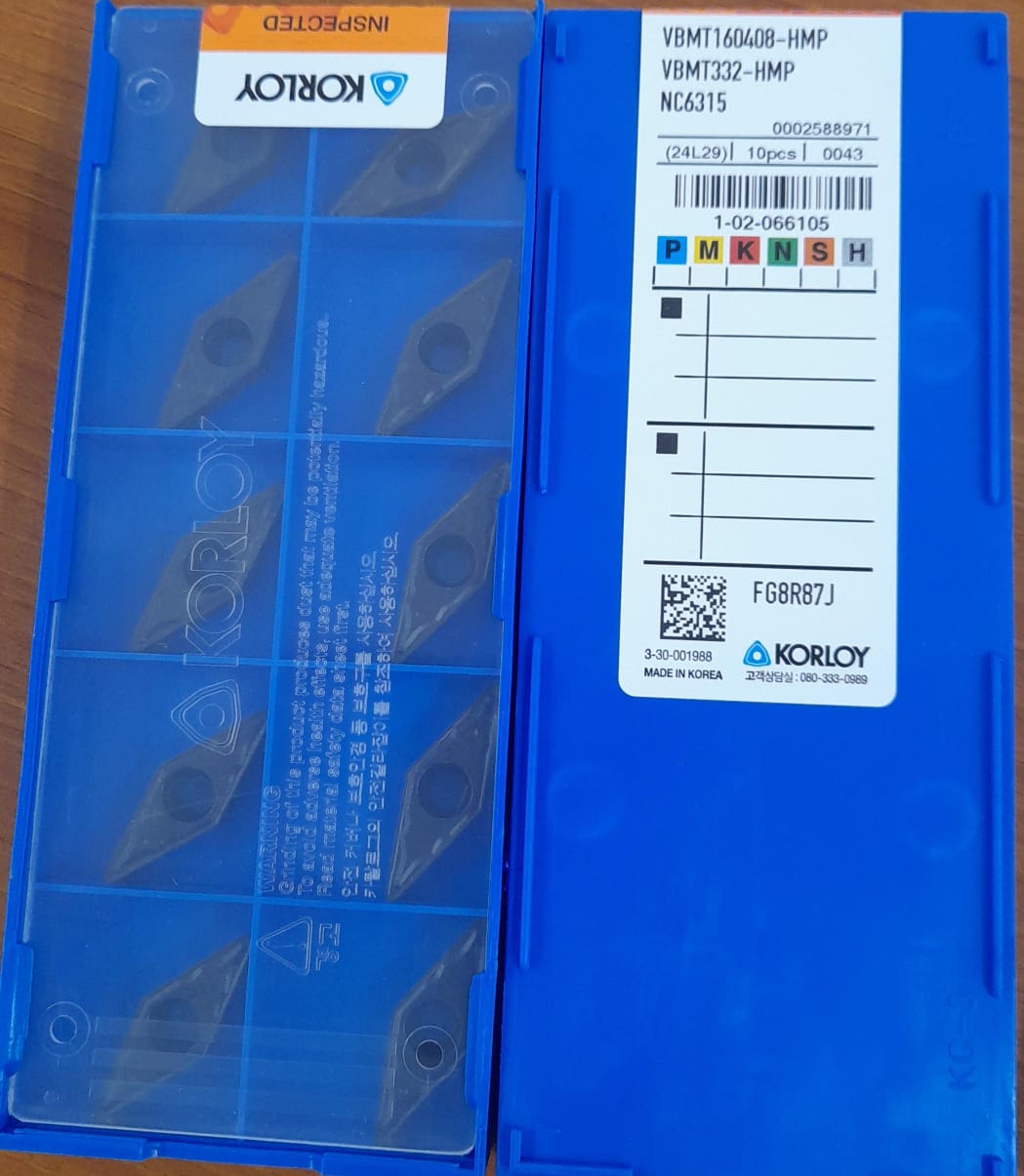 Korloy VBMT160408-HMP NC6315