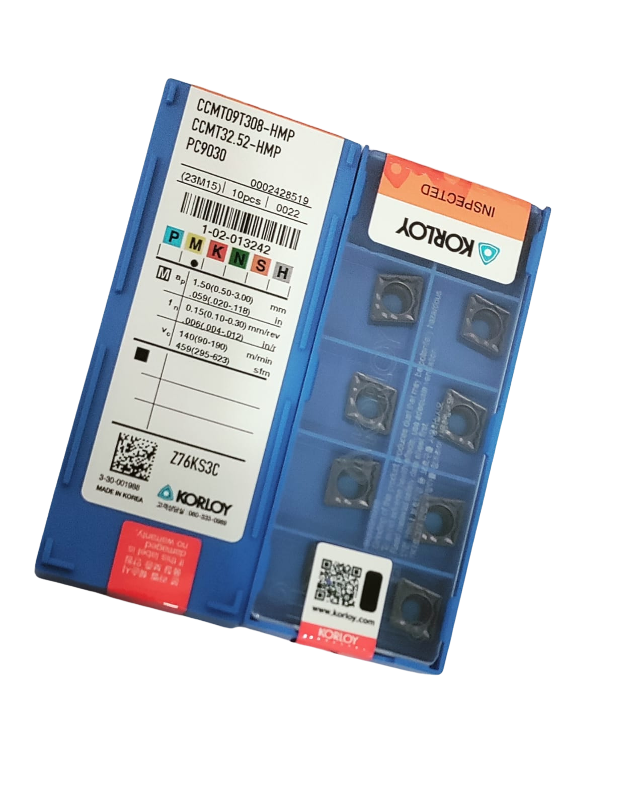 Korloy CCMT09T308 HMP PC9030