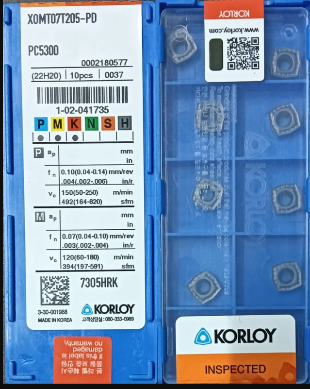 Korloy XOMT07T205-PD PC5300